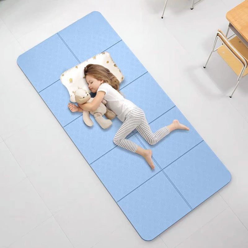 Foldable eco-friendly TPE yoga mat: double-sided, non-slip, for travel, exercise, Pilates & floor workouts