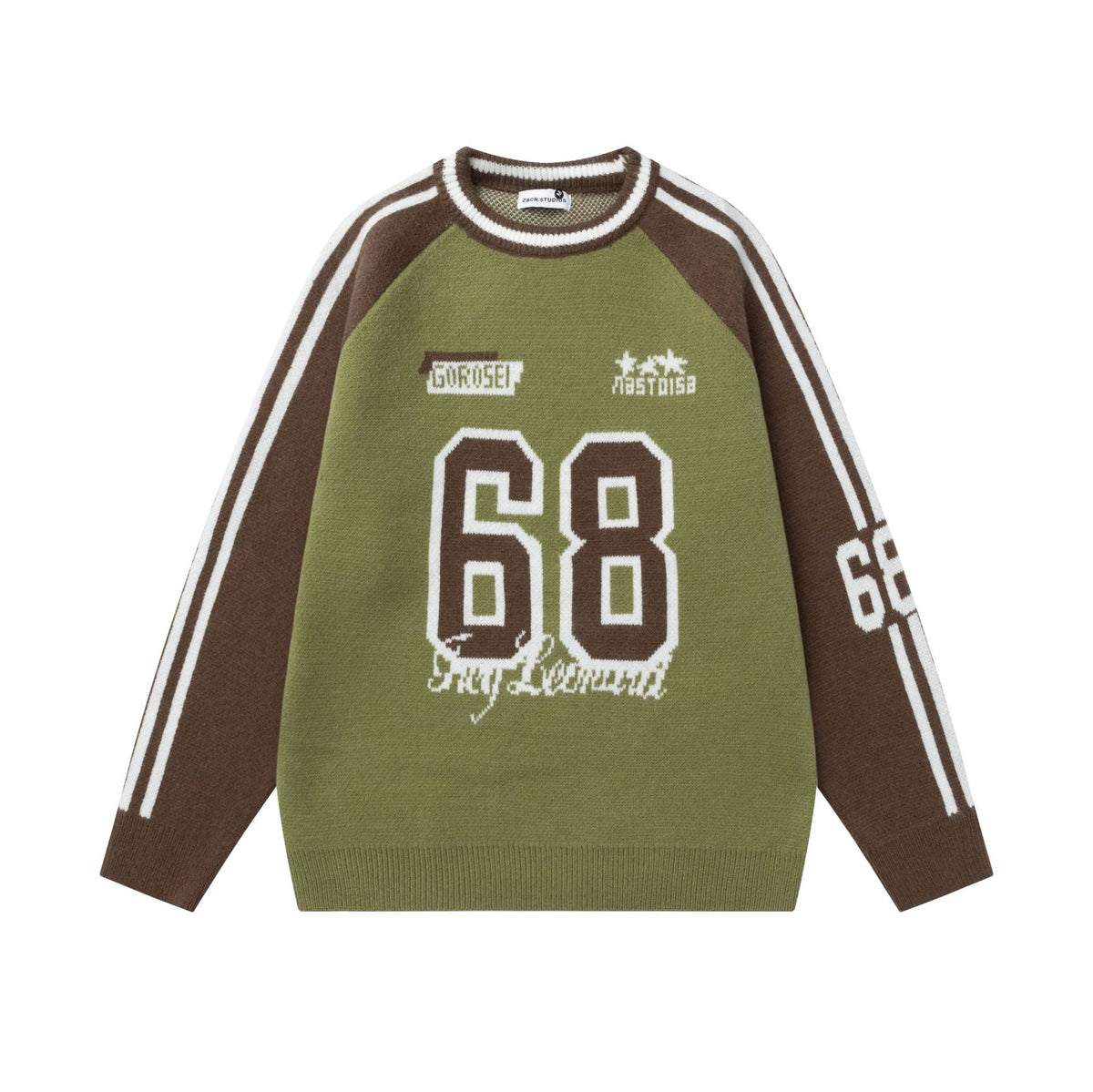 Splicing color blocking 68 sweater