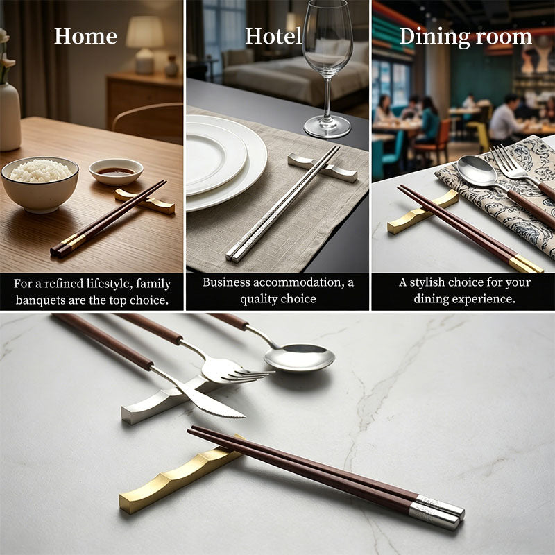 Creative Stainless Steel Chopstick Stand – Metal Chopstick Holder for Asian Cuisine, Kitchen & Restaurant Accessories