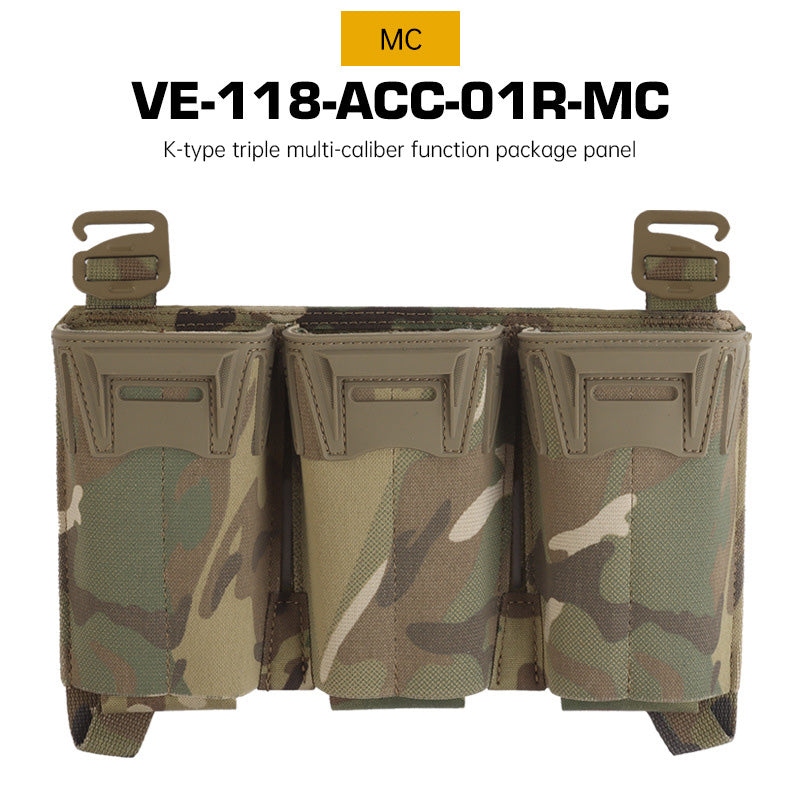 Tactical Multi-Caliber Triple Mag Pouch - M4/7.62x39/PCC 9mm, Glock Mags, MOLLE, Hunting & Agility