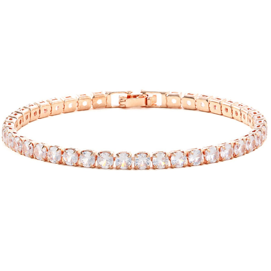 Hip Hop Tennis Zircon Chain Bracelet for Men and Women, Simple Fashion Jewelry