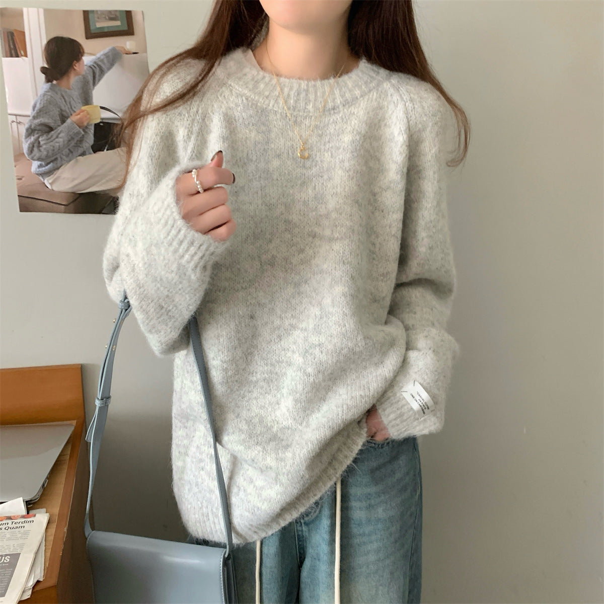 Lazy style sweater for women in autumn and winter