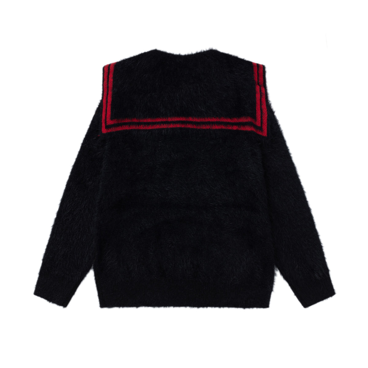 Color blocked shawl sweater