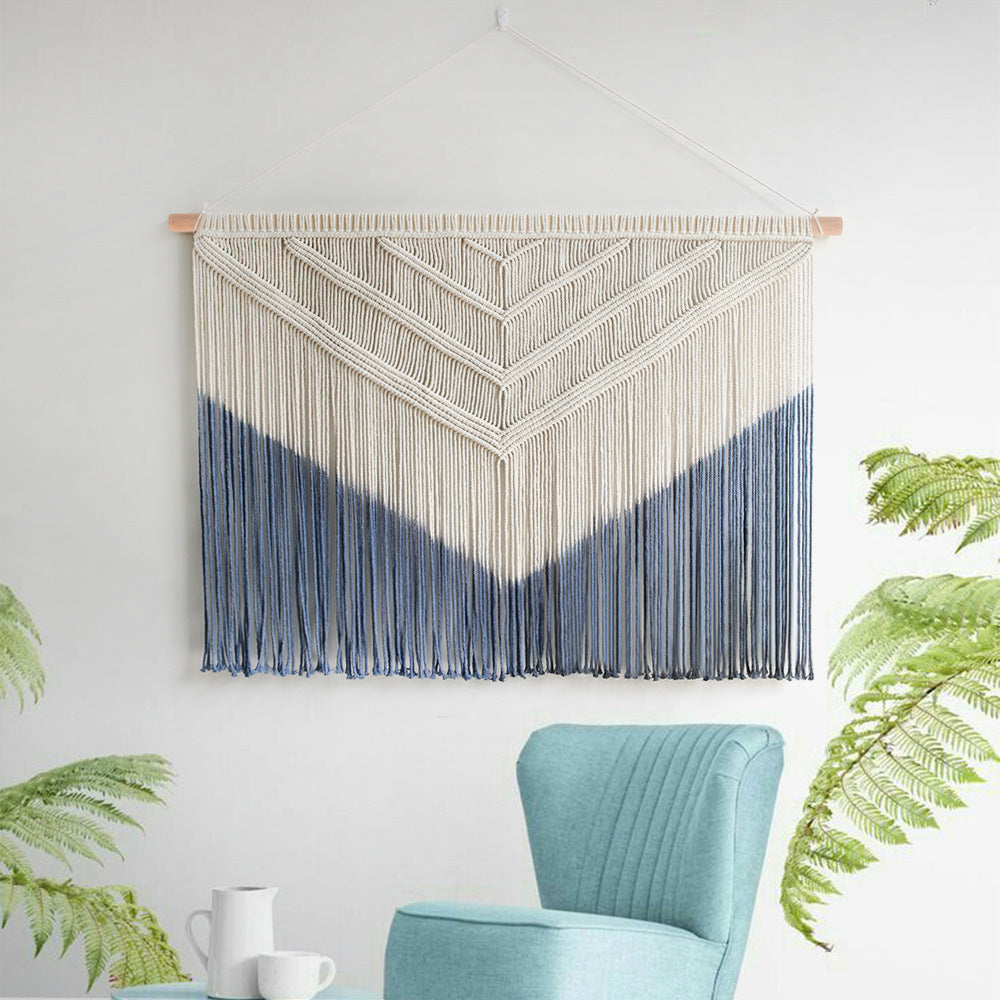 Nordic Style Home Wall Decor Hand-Woven Tapestry Vintage Cottage Room Decoration Background Wall Hanging