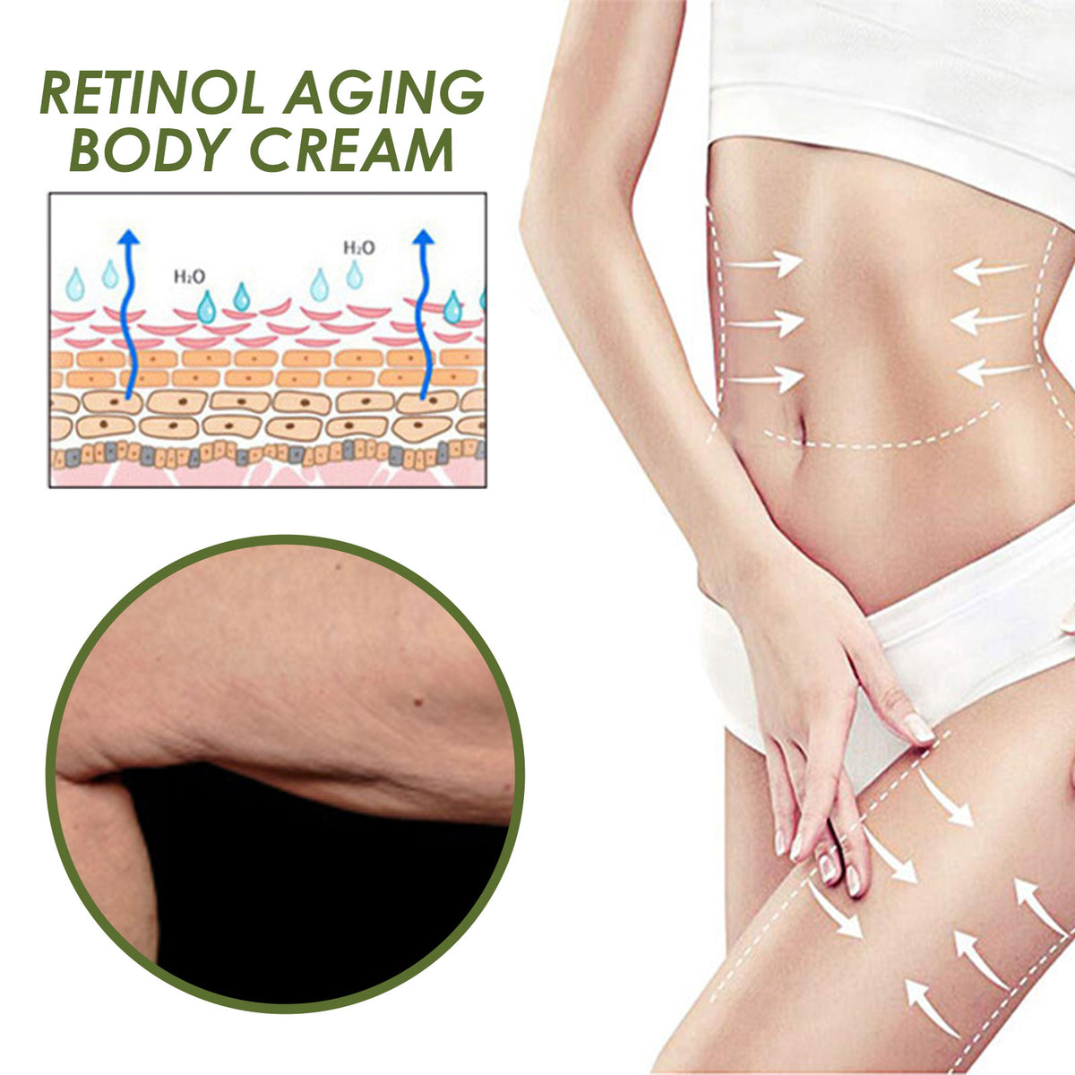 EELHOE Retinol Body Cream Body Cream For Toning, Moisturizing, Brightening, Lightening, Fine Lines And Soft Skin