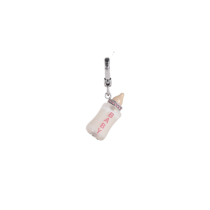 Acrylic letter printing power bottle pendant necklace exquisite bottle pendant
