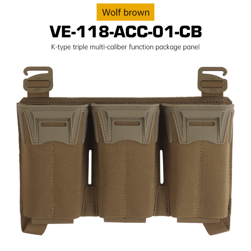 Tactical Multi-Caliber Triple Mag Pouch - M4/7.62x39/PCC 9mm, Glock Mags, MOLLE, Hunting & Agility